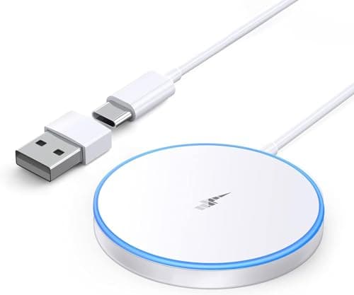 Image of Magnetic Wireless Charger Fast Apple Mag-Safe Charger for iPhone 17 Pro Max/17 Pro/17 Air/17/16/15/14/13/12 Series AirPods 4/3/2 LED Magnet Charging Pad Mag Safe Charger with Dual Charging Ports