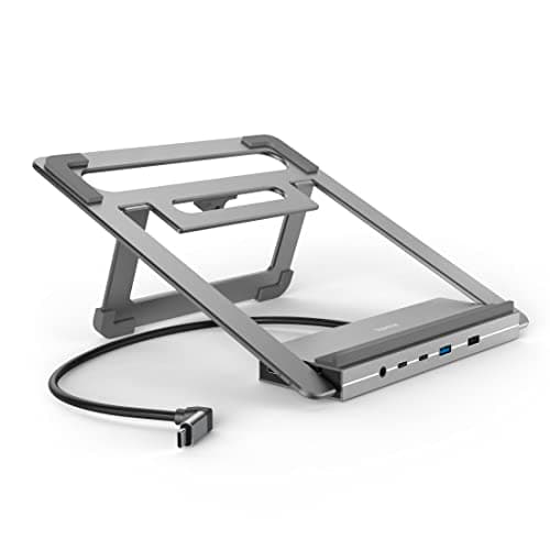 Image of Hama "Connect2Office Stand USB-C Docking Station, Notebook Holder, 12 Ports