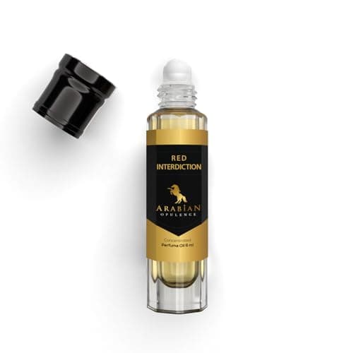 Image of Arabian Opulence RED INTERDICTION Concentrated Perfume Oil for Women | Floral Spicy Woody Fragrance Roll-on Bottle | Long Lasting Alcohol-Free Perfume Body Oil (6ml)