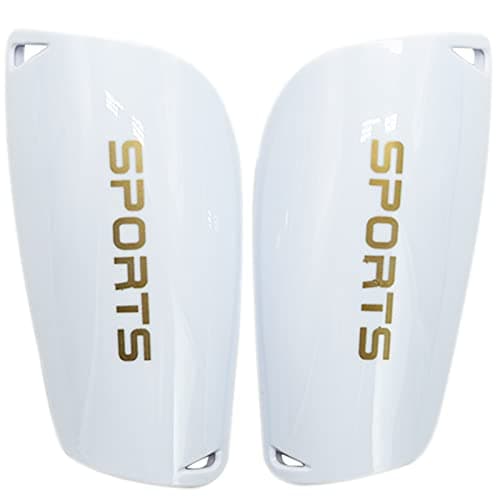 Image of Football Shin Guards, Shin Guards Pads, Youth Boys Girls Shin Pad Sleeves for Football Games, EVA Cushon Protection Reduce hit & Injuries(White)