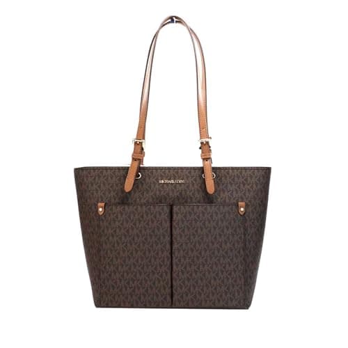 Image of Michael Kors Jet Sest Travel Medium Double Pocket Tote, Brown