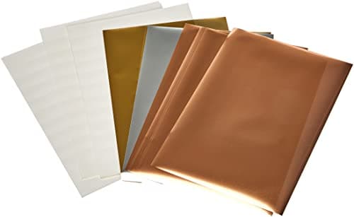 Image of Cricut 2008716 Foil Transfer Sheets Sampler, Metallic (24 ct), 24 Pack