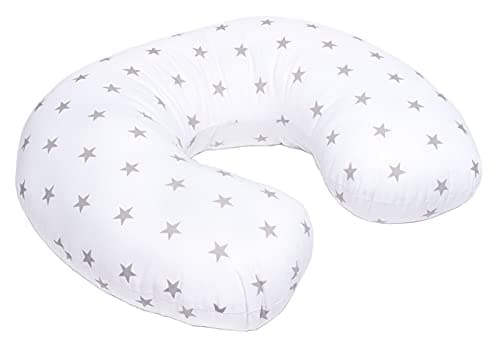 Image of BREAST FEEDING MATERNITY NURSING PILLOW BABY SUPPORT AMAZING DESIGNS (Stars on white)