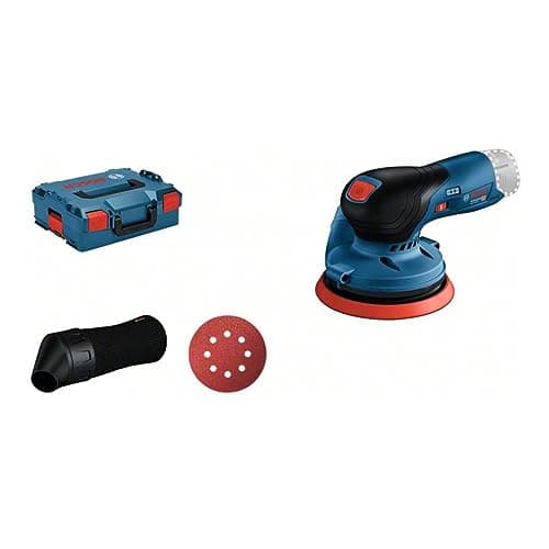 Image of Bosch Professional 12V System GEX 12V-125 Cordless Random Orbit Sander (incl. Sanding disc (125 mm), 1x Sanding Paper, dust Bag, Without Rechargeable Batteries and Charger, L-BOXX 136)
