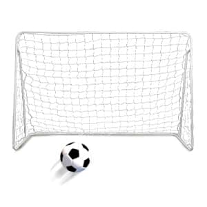 Image of 7FT x 5FT Football Goal Portable Kids Football Goals for Garden with Net, Mini Football Goal Post Soccer Training Net with Pegs for Outdoor Practice in Park, Beach, Playground