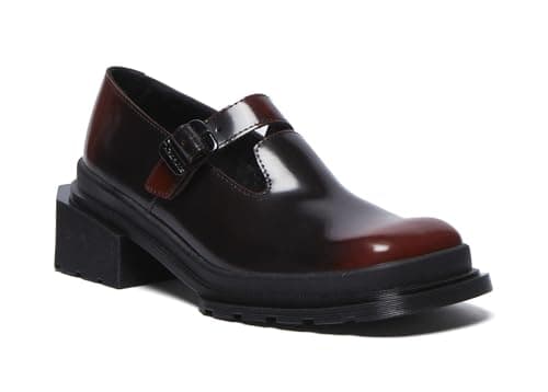 Image of Dr. Martens Womens Maybole Mary Jane, Black+cherry Red Arcadia, 10