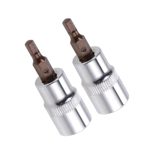 Image of TA-VIGOR 2Pcs Hex Bit Socket, 3/8" Drive x H4 (4mm) Allen Key Socket, Premium S2 Steel Bits, Hex Bit with 48mm Length for Ratchet Wrench, Torque Wrench, Slide Bar, Impact Power Drills