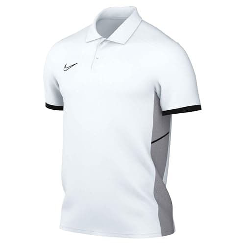 Image of NIKE FZ9759-100 M NK DF ACD25 SS Polo Sweatshirt Men's White/Black/Wolf Grey/Black Size L