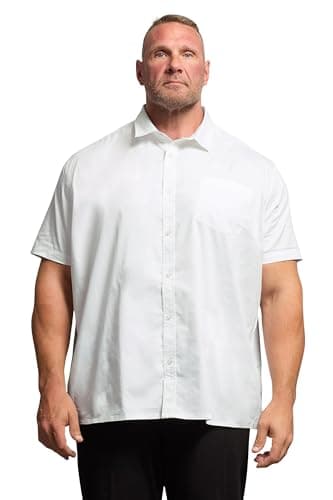 Image of BadRhino Big & Tall Stretch Short Sleeve Shirt - Men's - Plus Size Curve White