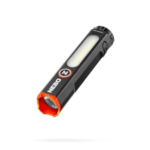 Image of NEBO Mini Larry 500 Pocket Flashlight | 500 Lumens, 2 Modes, Compact, Rechargeable COB Work Light, Magnetic Base, Steel Clip, Waterproof, Includes USB-C Cable