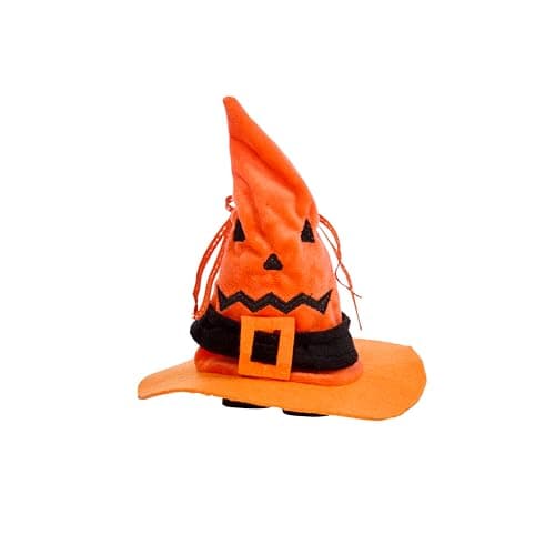 Image of Smart Garden Scary Moving HallowHat – 22cm Halloween Hat Decoration with Sound and Movement – Battery Operated Animated Orange Witch Hat with Jack O’Lantern Face for Indoor Use