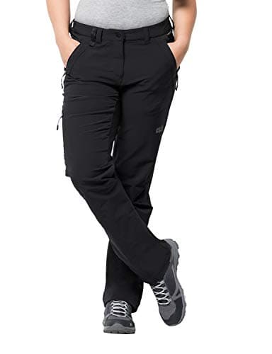 Image of Jack Wolfskin Activate XT ladies versatile ladies softshell pants, wind- and water-repellent outdoor pants, Black, Size: 22