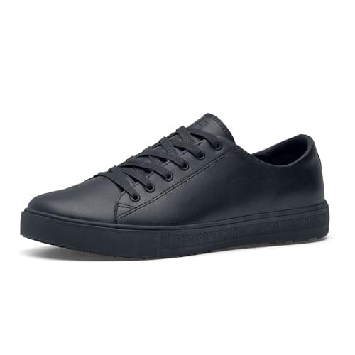 Image of Shoes for Crews Unisex Slip-Resistant Work Sneakers – Comfortable, Lightweight, Water-Repellant & Non-Slip – Ideal for Gastronomy Restaurant Catering Kitchen, Chef-Footwear – Low Rider IV Black