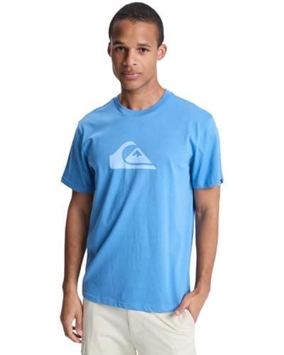 Image of Quiksilver Short Sleeve T-Shirt EV COMP Logo SS Mens Blue