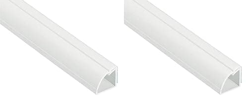 Image of D-Line Quarter Round Cable Trunking, Quadrant Cable Cover, Paintable, Self-Adhesive Wire Cover, Corner Floor Trim, Cable Management - 22mm (W) x 22mm (H) x 1-meter Length - White (Pack of 2)