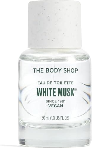 Image of The Body Shop White Musk Eau de Toilette (1x 30ml), Fresh Floral Musk Perfume for Men & Women, Long-Lasting Unisex Fragrance with Jasmine & Lily Notes, Vegan Cologne, Signature Cruelty-Free Scent