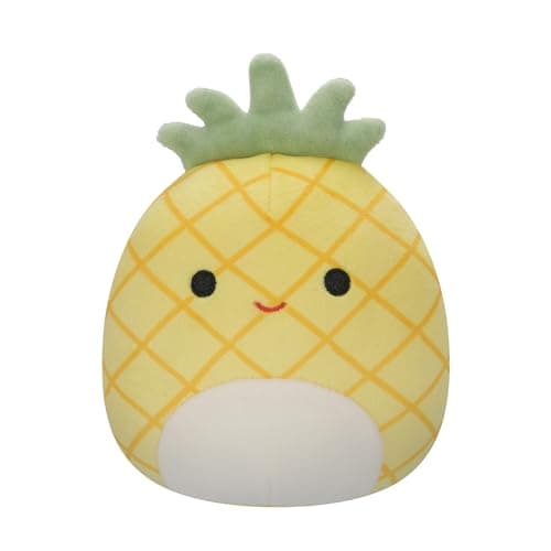 Image of Squishmallows Original Jazwares Soft Toy Maui Yellow Pineapple with White Belly, 5 inches