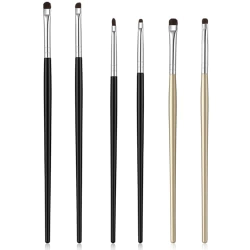 Image of ElevateTech Mini Smudge Brush for Eyeliner Eyeshadow Brushes Eye Makeup Brushes HighlightingBrush ConcealerBrush EyeMakeup Brush Set for Precise Eye Liner 6Pcs