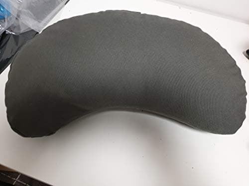 Image of Tvamm Lifestyle Crescent Moon Zafu Yoga Meditation Cushion (42 x 20 x 12 cm) (Grey)