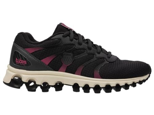 Image of K-Swiss Women's Tubes 200 Training Shoe, Black/Raspberry/Egret, 8