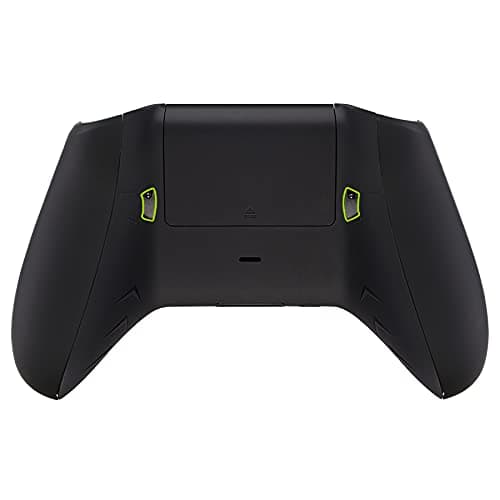 Image of eXtremeRate FlashShot Trigger Stop Bottom Shell Kit for Xbox One S & One X Controller, Redesigned Back Shell & Soft Touch Black Handle Grips & Hair Trigger for Xbox One S X Controller Model 1708
