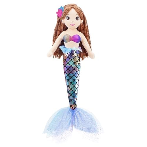 Image of Lullaberry 45cm Sparkly Mermaid Tifara - Soft Plush Stuffed Mermaid Doll Gift for Toddler Girls