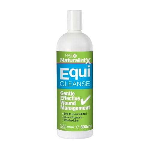 Image of NAF NaturalintX EquiCleanse 500ml – Antibacterial Wound Wash for Horses – With Grapefruit Seed Extract – Cleans & Protects Minor Cuts, Grazes & Skin Irritations – Essential First Aid Solution