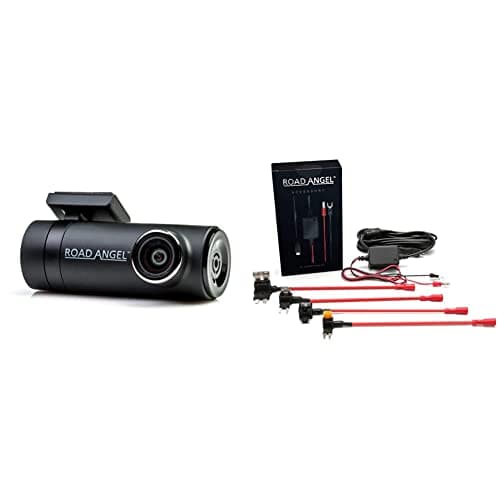Image of Road Angel Halo Drive Dash Cam, 2K 1440p 140° Camera, with Super Night View & HWK5V 5V Dash Cam Hard Wiring Kit, For Halo Go & Halo Drive Dash Cams, Black