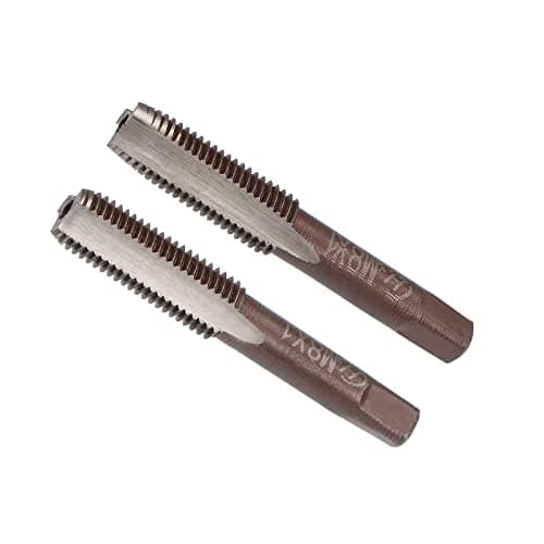 Image of CoCud Hand Threading Taps, M8 x 1 Thread, Metric Alloy Tool Steel Screw Tapping Taper Bottom Tap - (Applications: for Machine Thread Repair), 1-Pair