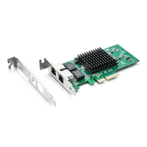 Image of 10/100/1000Mbps Gigabit Ethernet Converged Network Adapter (NIC) with Intel 82576 Chip | Ethernet PCI Express Network Card | Dual RJ45 Copper Ports | PCI Express 2.0 X4 | Compare to Intel E1G42ET