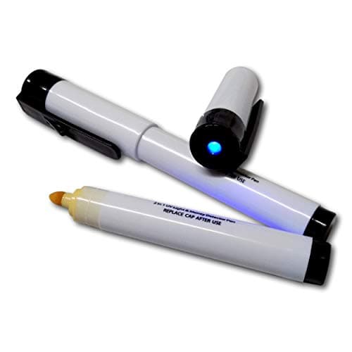 Image of EPOSGEAR® 2 Pack Fake Forged Cash Note Bill Detector Pens - Counterfeit Note Checker Pens With Integrated UV Light