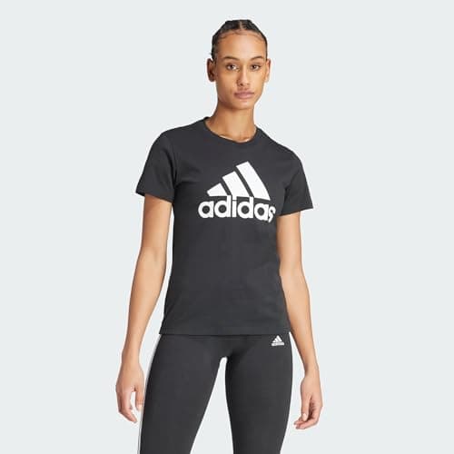 Image of adidas Women's Essentials Logo Tee (Plus Size), Black / White, XXL Plus
