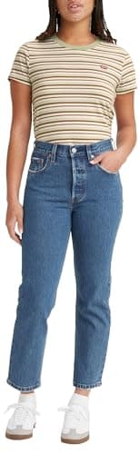 Image of Levi's Women's 501 Crop Jeans, Jazz Pop, 27W / 26L