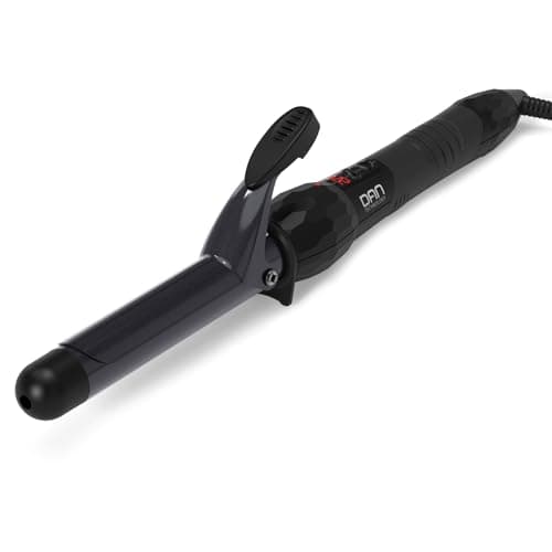 Image of DAN Technology Curling Wand Curling Tongs Dual Voltage Hair Curling Wand Ceramic for Wave Curls Hair Styling Tool with Adjustable Temperature Professional Hair Curler with Glove (Black, 25mm)