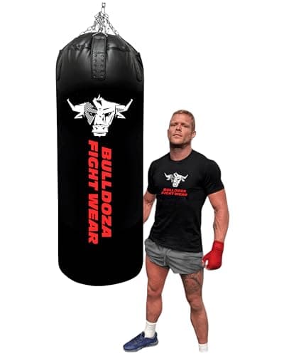 Image of BULLDOZA Heavy-Duty Self-Fill XL Tank Punching Bag – Boxing Bag with Chains, Swivel & Carabiners – Pro-Grade for Boxing, MMA, Kickboxing & Fitness