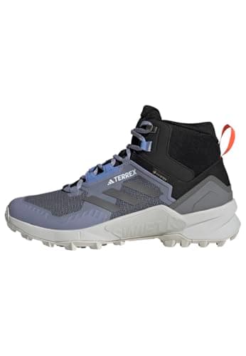 Image of adidas Terrex Swift R3 Mid GTX, Men's Hiking Shoes, Multicolour (Blue Dawn Grey Four Impact Orange), 43 1/3 EU/UK 9, Blue Sunrise Grey Four Impact Orange, 9 UK