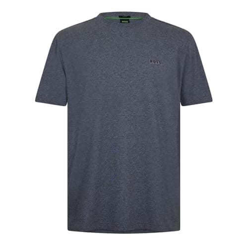 Image of BOSS Mens Logo T-Shirt Design Short Sleeve Cotton Medium Grey XS