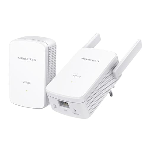 Image of MERCUSYS MP510 Kit Powerline Kit Homeplug AV2 Up to 1000Mbps and Wi-Fi 300Mbps, Gigabit LAN Port, Plug and Play, Compatible with All Routers, High Powerline Technology
