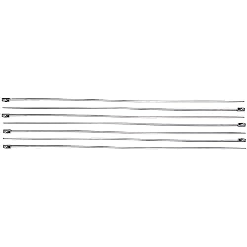 Image of Merriway BH04209 (50 Pcs) Multi-Purpose Silver Grey Cable Tie, Suitable for Wheel Trims, 4.6 x 300 mm (12 inch) - Pack of 50 Pieces