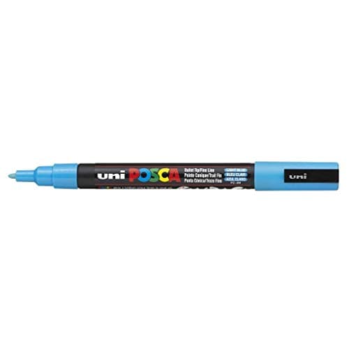 Image of Uni Posca Marker PC-3M Paint Glass Pen Fine Bullet Tip 1.3mm Light Blue