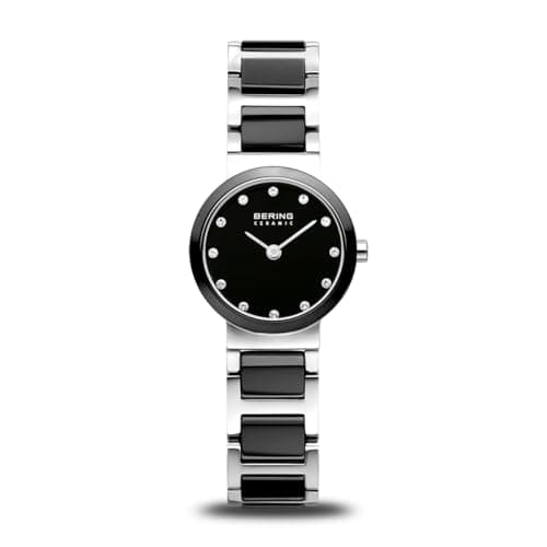Image of BERING Women Analog Quartz ceramic collection Watch with stainless steel/Ceramic Strap and Sapphire Crystal 10725-742
