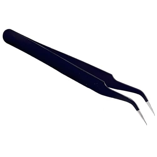 Image of Precision Tweezer, Non-Magnetic Curved Tweezer, Stainless Steel Eagle Beak Tweezers for Craft, Electronics, Soldering, Experimental Work, Seashell Display, Jewelry-Making