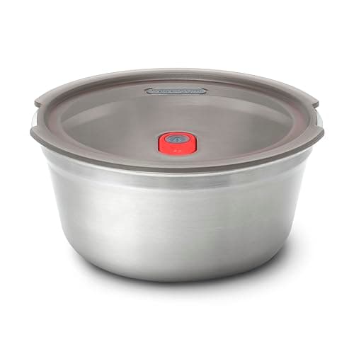 Image of BLACK + BLUM Lunch Bowl - Reusable Meal Prep Containers for Picnic & Camping - Microwavable Stainless Steel Lunch & Dinner Food Storage Box with Leak Proof Lid - Dishwasher & Oven Safe - Large 950ml