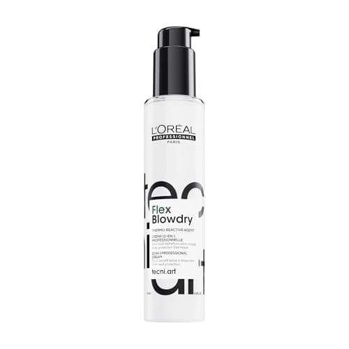 Image of L'Oréal Professionnel Tecni.ART Flex Blowdry, 10-in-1 Benefits, Leave-In Treatment, Heat Protection Styling Cream, Suitable for All Hair Types, 150ml