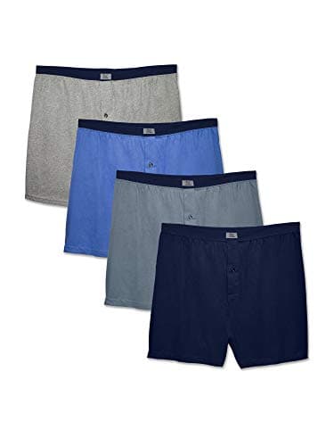 Image of Fruit of the Loom Men's Boxer Shorts (Multipacks) Underwear, Knit-Assorted Colors, L (Pack of 5)