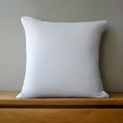 Image of Soft Cushion Inner Pads - 22"x22" (56x56cm) Pillow Inserts Deep Filled Pack of 1 Hotel Quality Cushion Fillers - Hollow Fiber Filled Decorative Square Cushions for Bed Sofa Couch Indoors Outdoors
