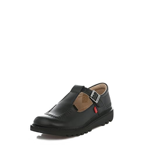 Image of Kickers Girl's Kick T-Bar core Black Shoes, 2 UK