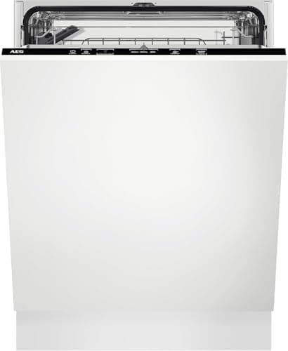 Image of AEG 5000 Series Built-In Fully Integrated Full Size Dishwasher, FSB42607Z, AirDry Technology, 13 Place Settings, 60cm, White, E Rated Energy