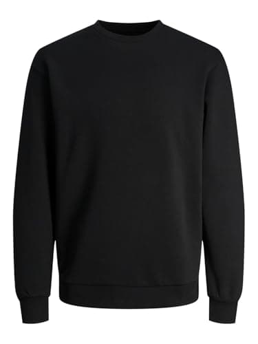 Image of JACK & JONES Mens Jjebradley Crew Noos Sweater, Black, L UK