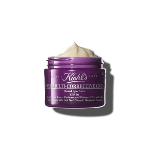 Image of Kiehl's Super Multi-Corrective Cream SPF 30, Anti-Ageing Face Moisturiser with UV Sunscreen Protection, 5-in-1 Formula Lifts, Firms, Smooths Wrinkles and Brightens, All Skin Types